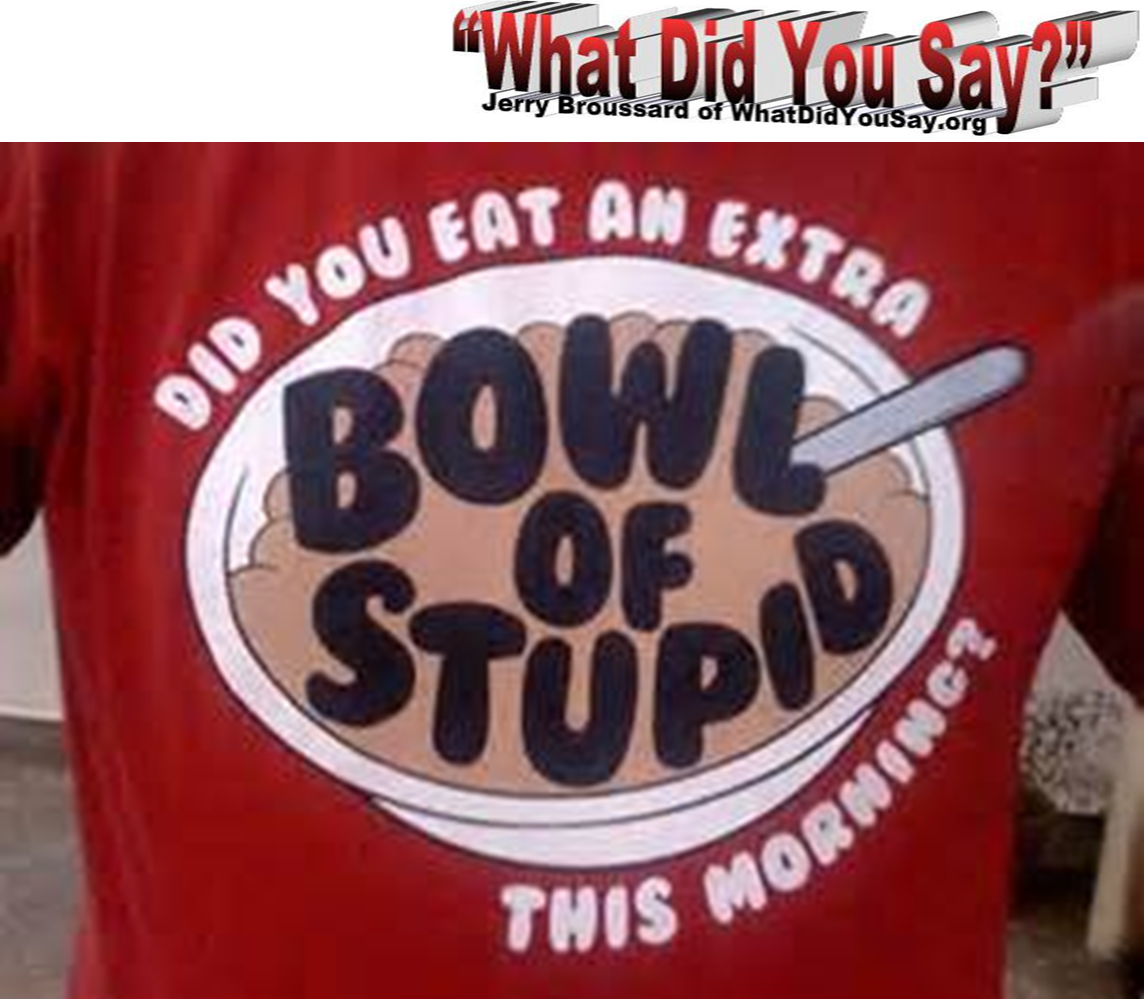 extra bowl of stupid
